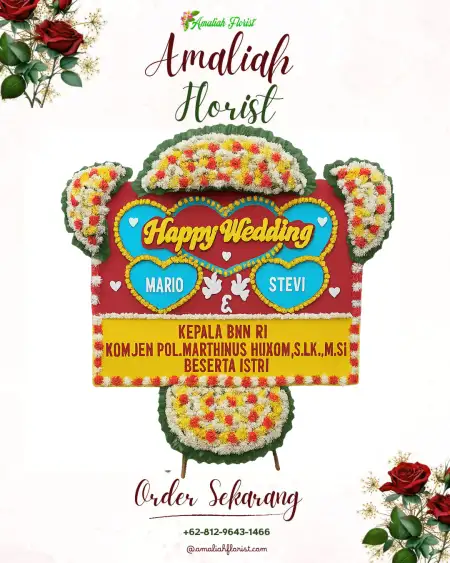 Papan Bunga Pernikahan Pulasaren